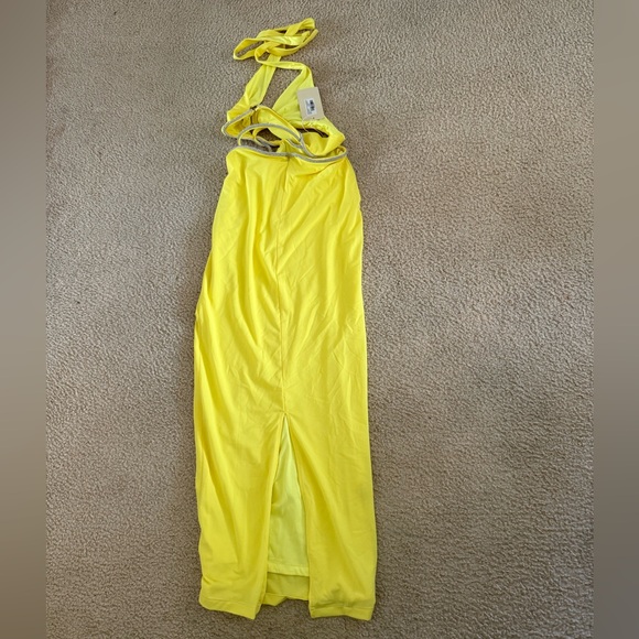 Meshki Yellow Nicha Diamante Cut Out Midi Dress - Picture 7 of 10